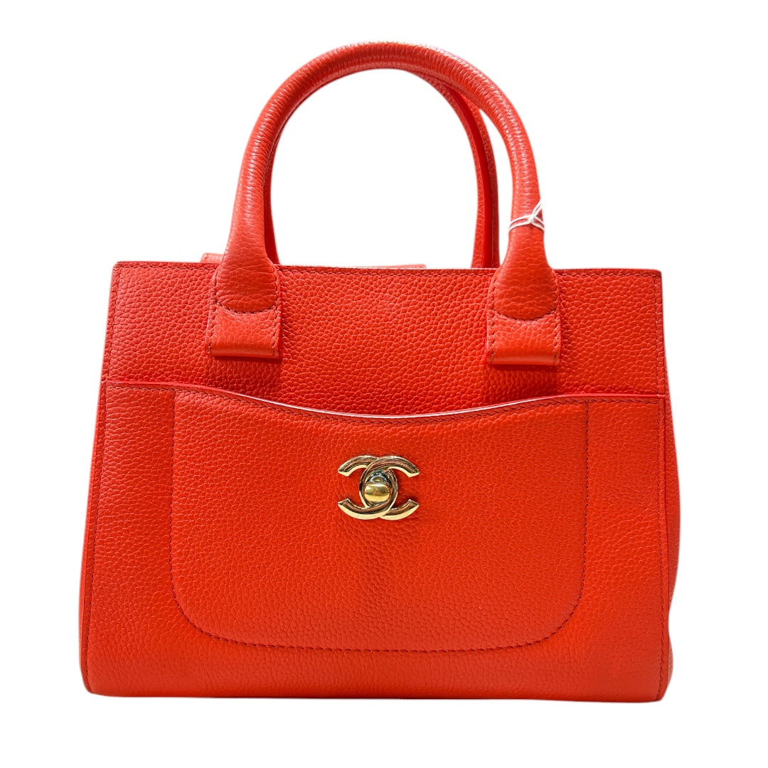 CHANEL Neo Executive Tote Bag Caviar Skin Orange Gold Hardware 2WAY | Authentic Pre-Owned Luxury