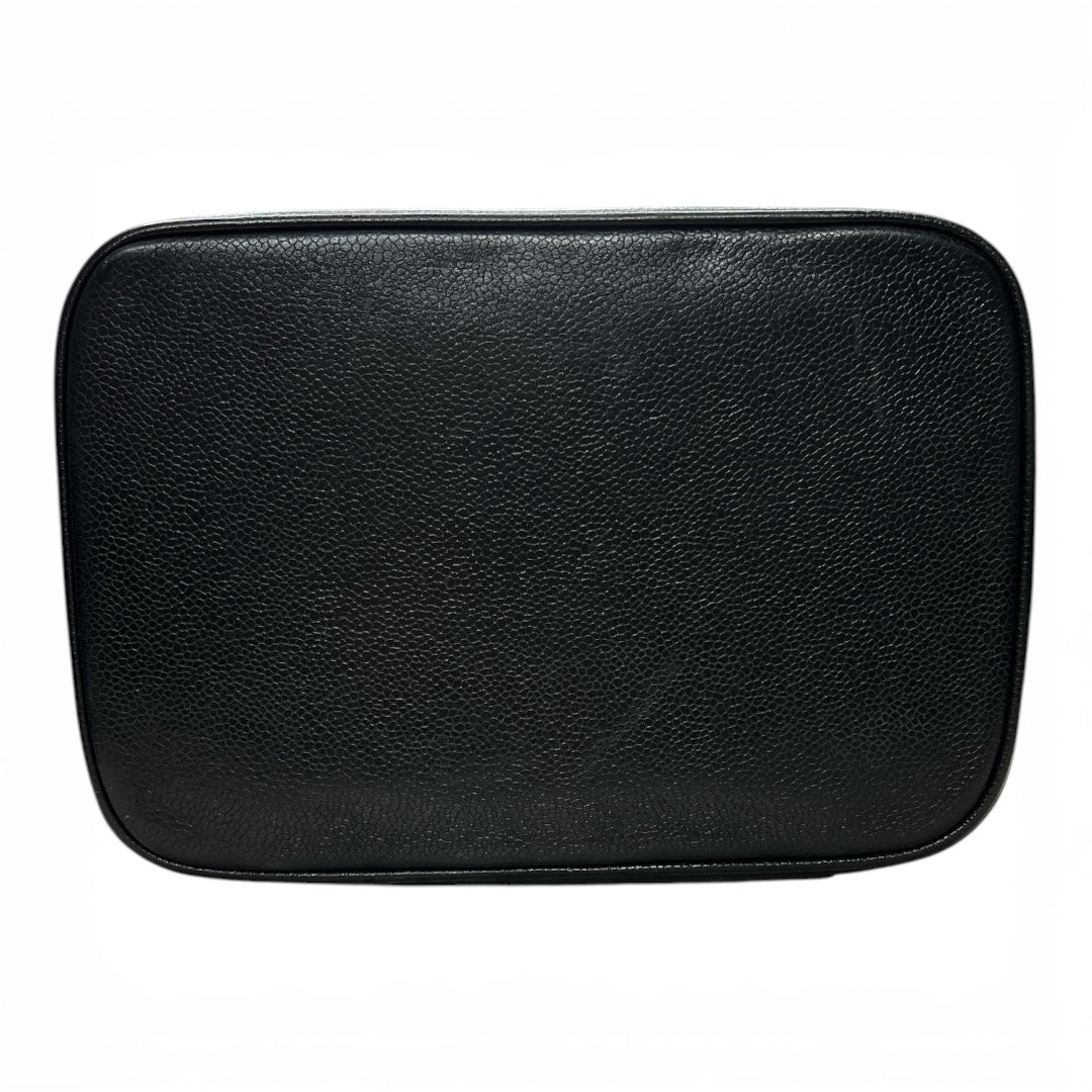 CHANEL Vanity Bag CC Logo Caviar Skin Black Gold Hardware 2WAY | Authentic Pre-Owned Luxury