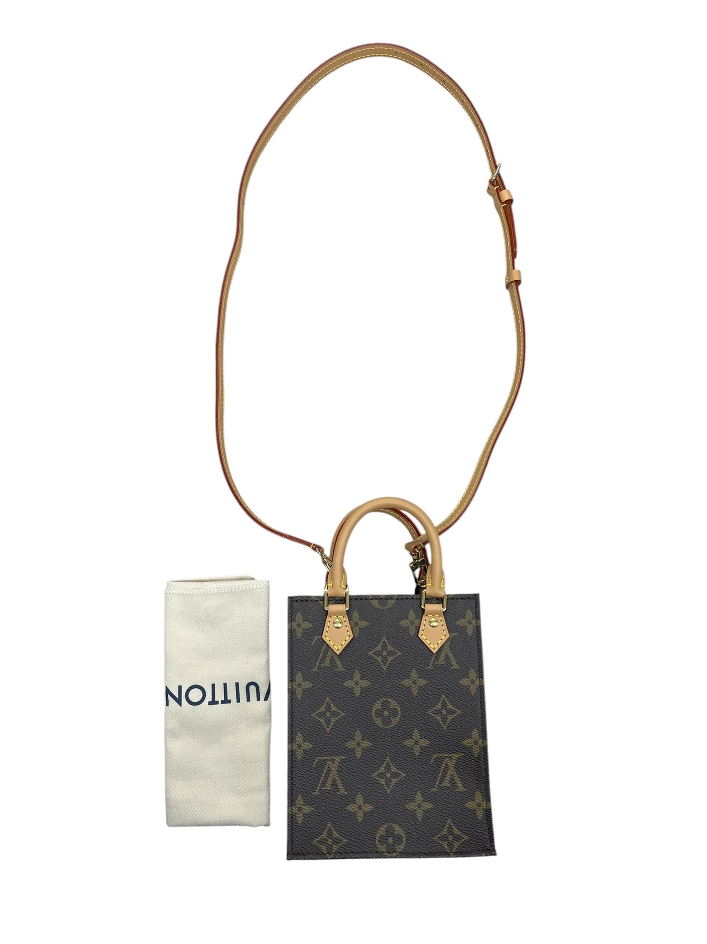 LOUIS VUITTON Monogram Petit Sac Plat 2Way Handbag | Authentic Pre-Owned Luxury