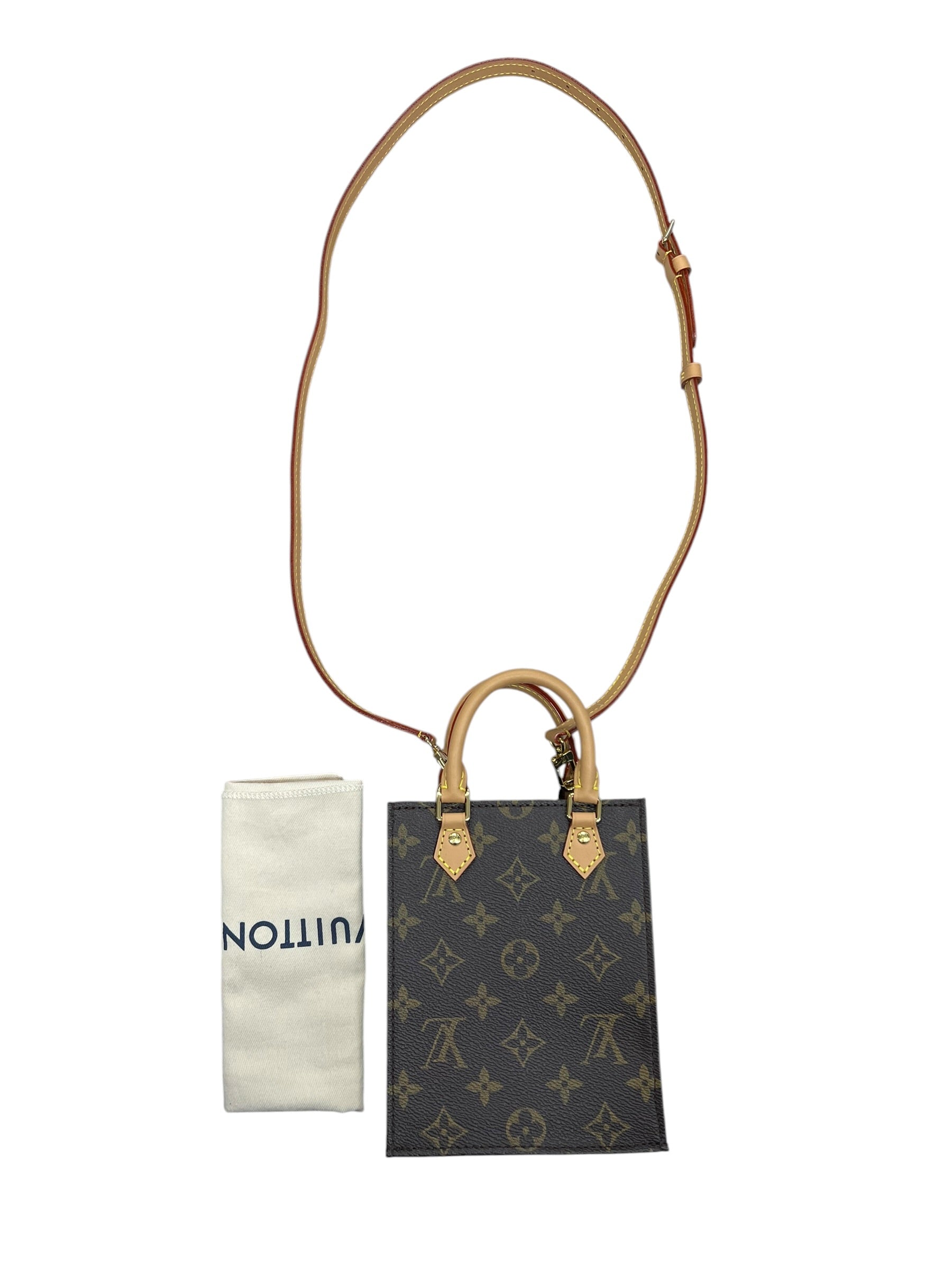 LOUIS VUITTON Monogram Petit Sac Plat 2Way Handbag | Authentic Pre-Owned Luxury