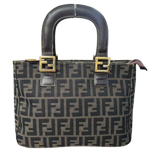 FENDI Zucca Small Tote Bag Canvas Brown | Authentic Pre-Owned Luxury