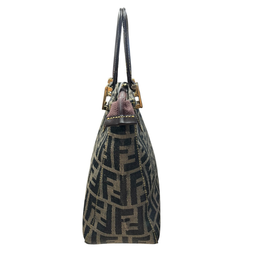 FENDI Zucca Small Tote Bag Canvas Brown | Authentic Pre-Owned Luxury