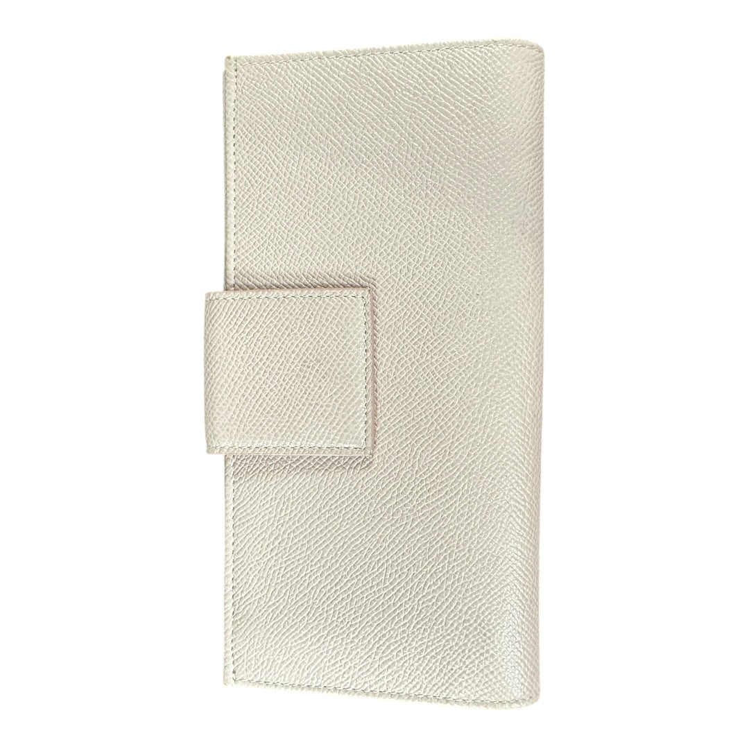 BVLGARI Authentic Bvlgari Bvlgari Logo Clip Leather Long Wallet Light Pink | Authentic Pre-Owned Luxury