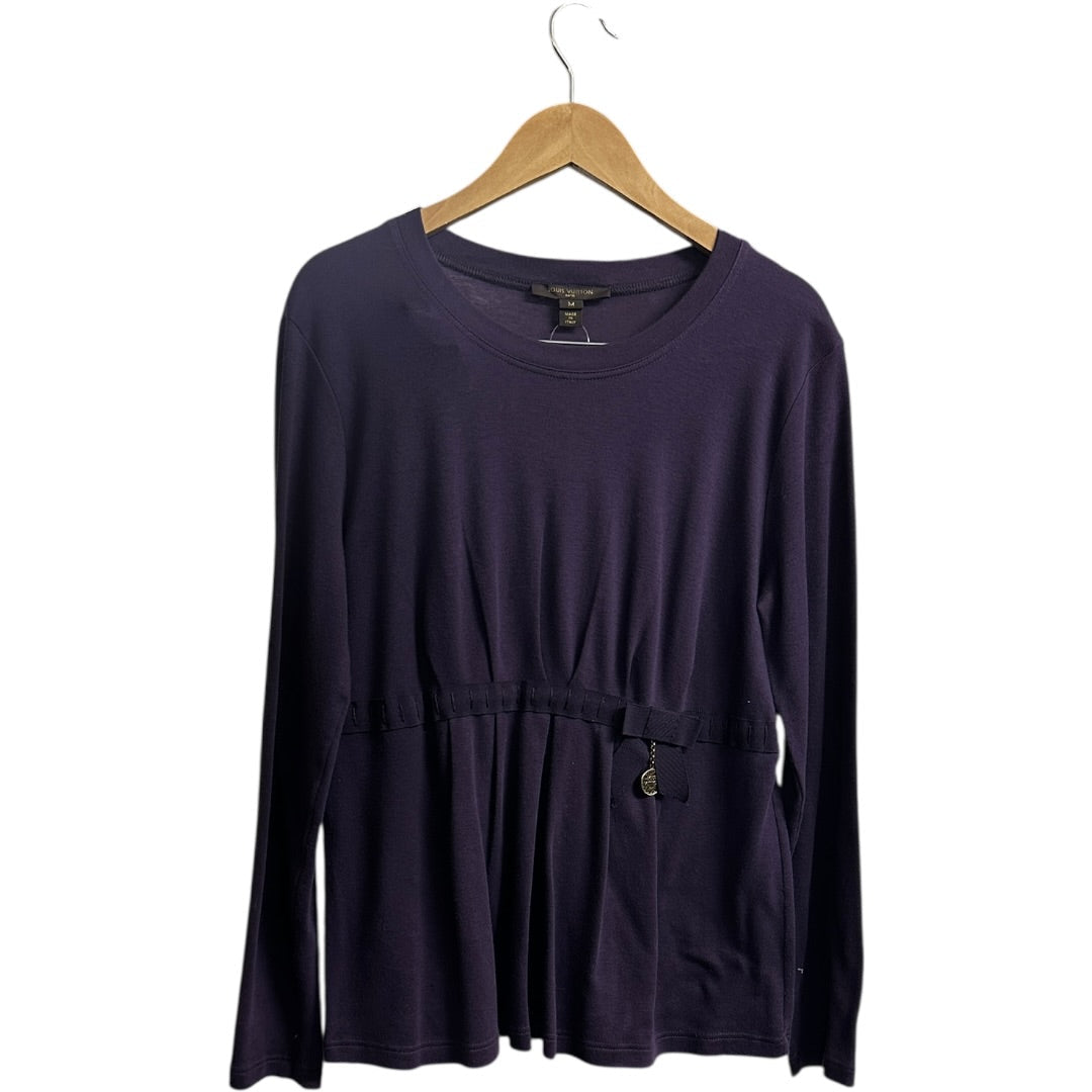 LOUIS VUITTON Authentic Louis Vuitton Purple Long Sleeve Top with Charm Detail | Authentic Pre-Owned Luxury