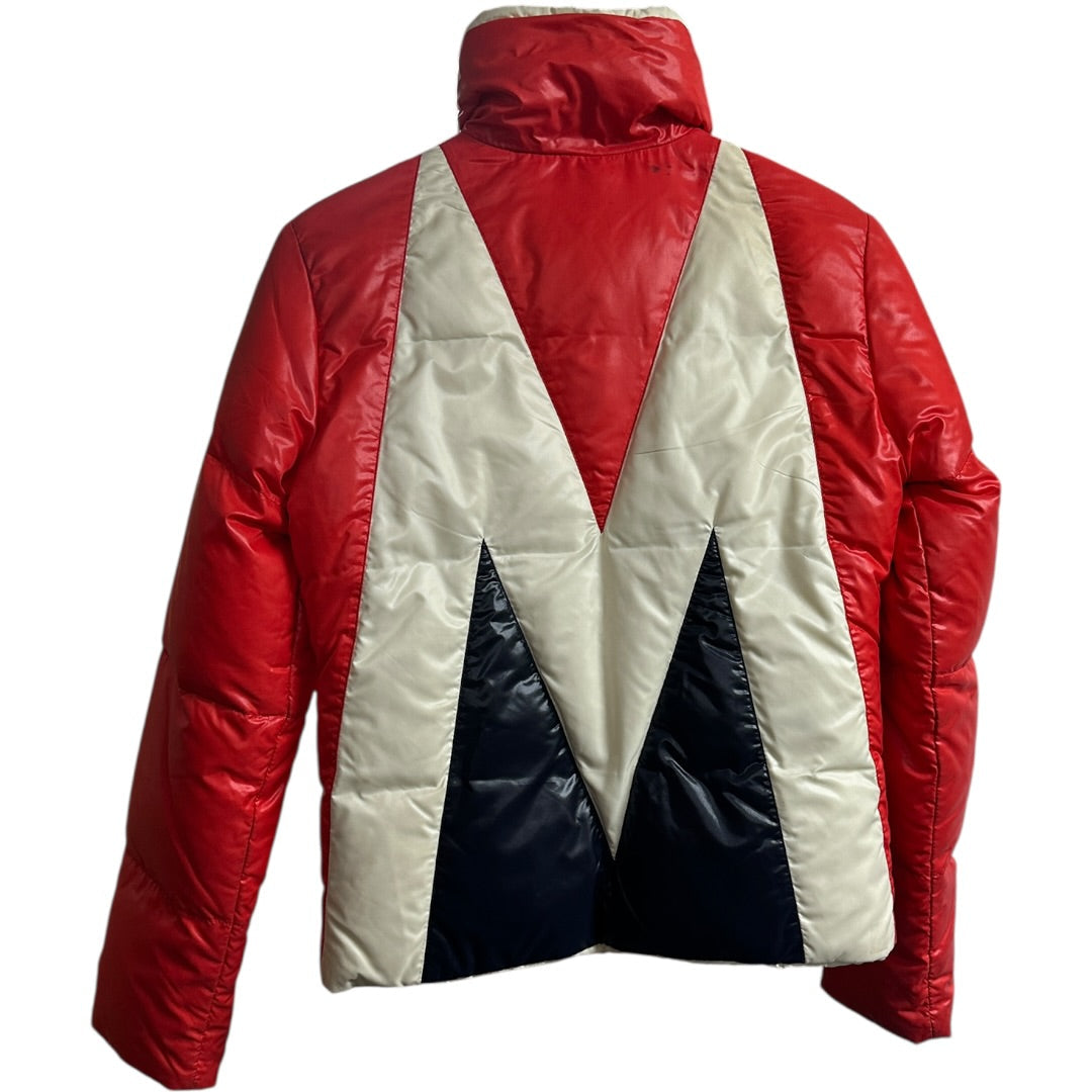 MONCLER Authentic Moncler Red Puffer Jacket with Graphic Back Design | Authentic Pre-Owned Luxury