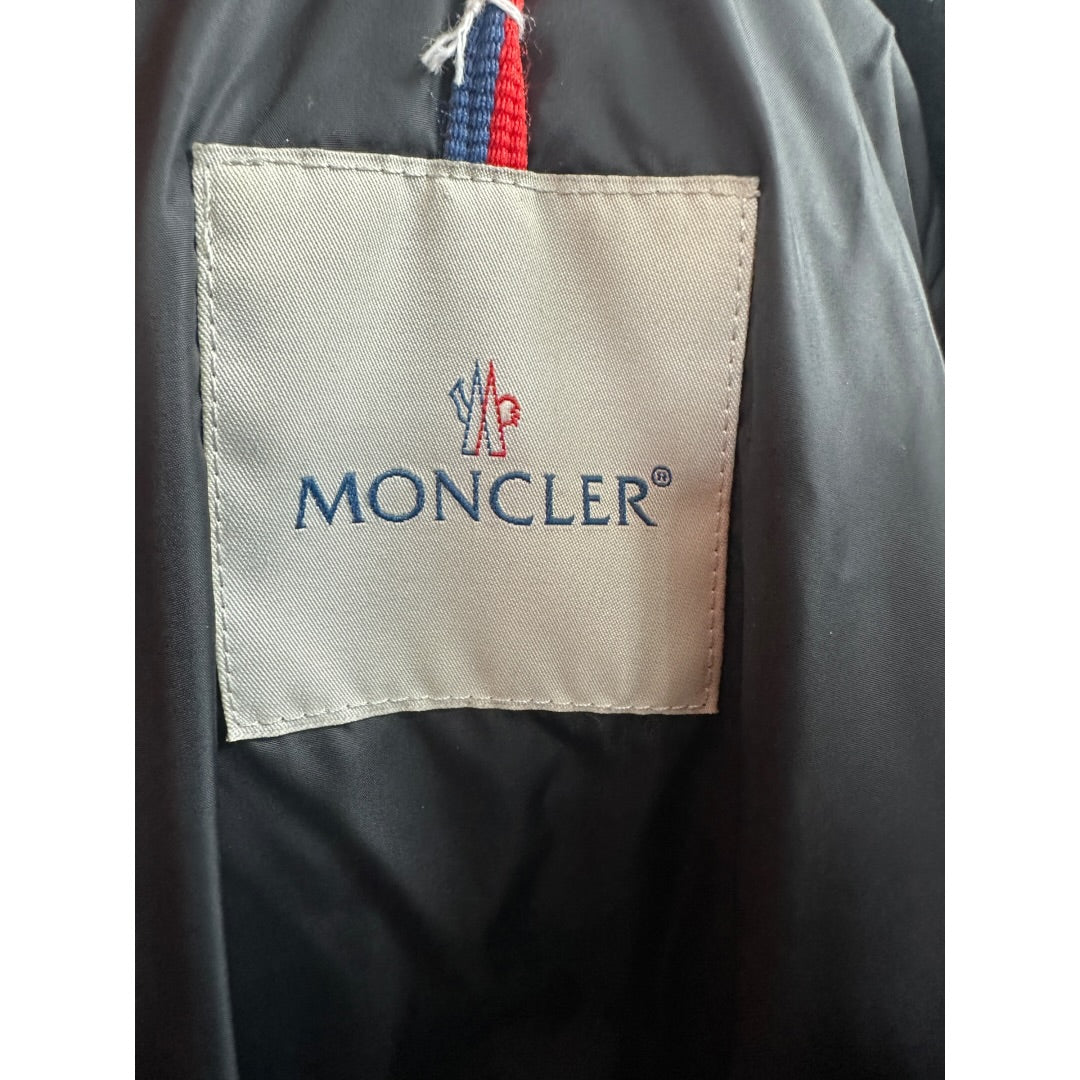 MONCLER Shiny Black Long Down Coat Quilted Parka | Authentic Pre-Owned Luxury