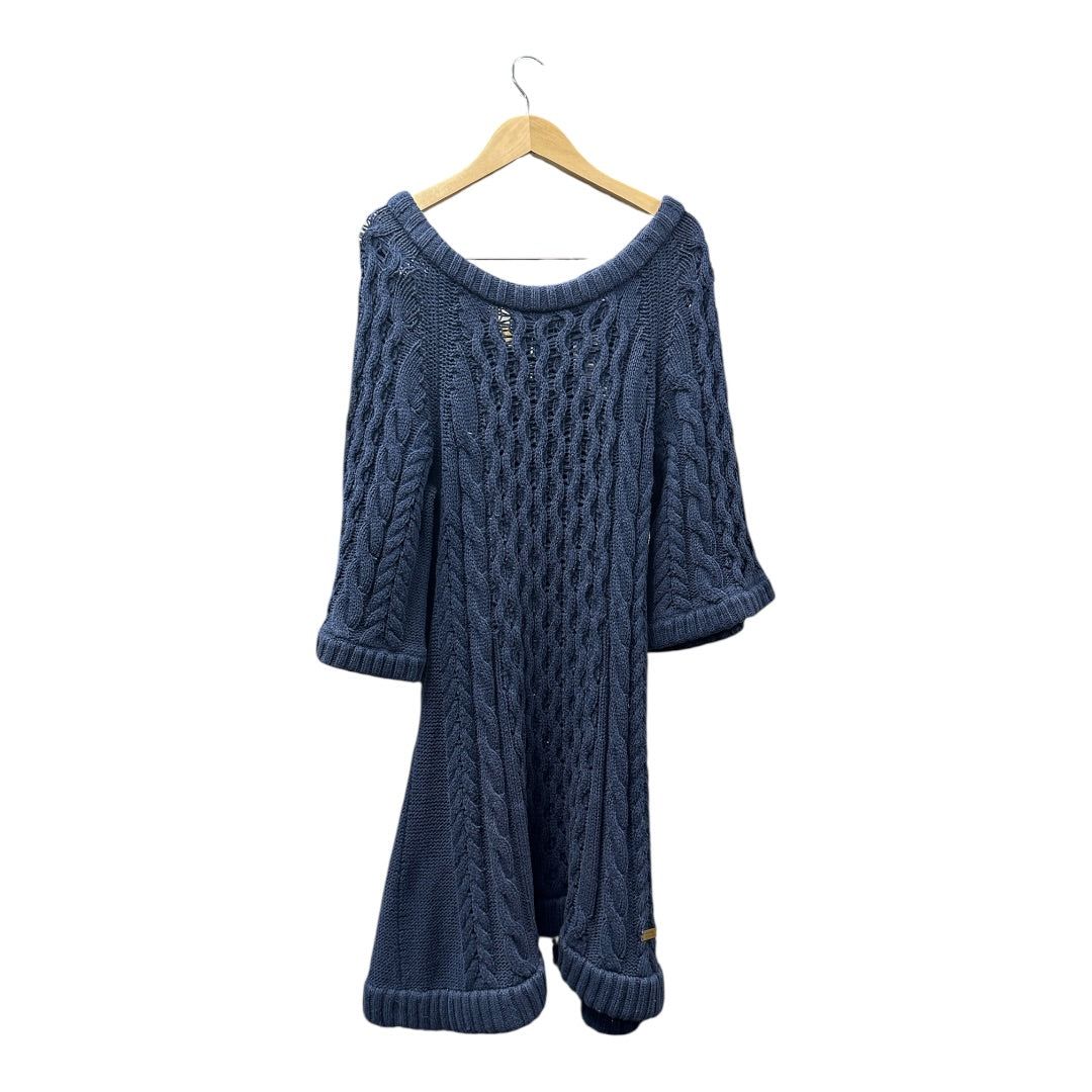 Burberry Authentic Burberry Blue Label Navy Cable Knit Dress with Back Ribbon | Authentic Pre-Owned Luxury
