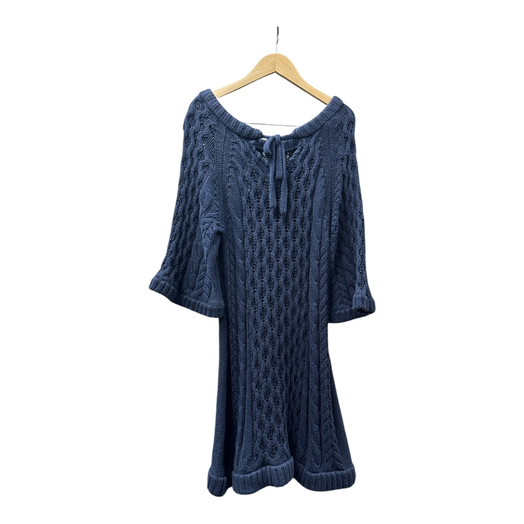 Burberry Authentic Burberry Blue Label Navy Cable Knit Dress with Back Ribbon | Authentic Pre-Owned Luxury