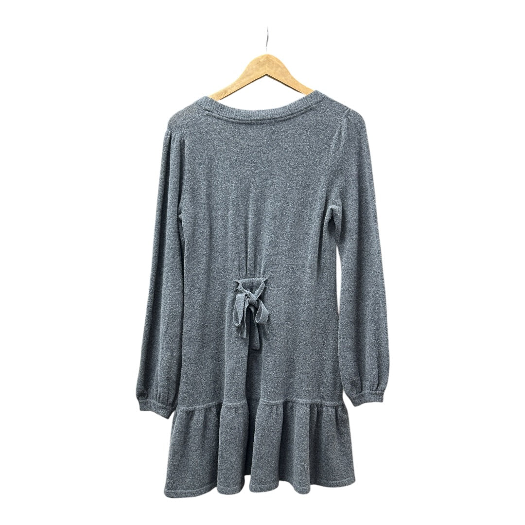 Burberry Authentic Burberry Blue Label Gray Ruffle Knit Dress with Back Ribbon | Authentic Pre-Owned Luxury