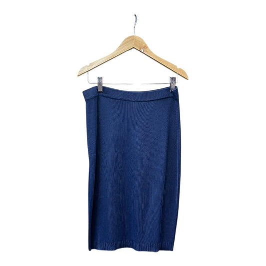 FENDI Authentic FENDI Navy Blue Knit Pencil Skirt Made in Italy | Authentic Pre-Owned Luxury