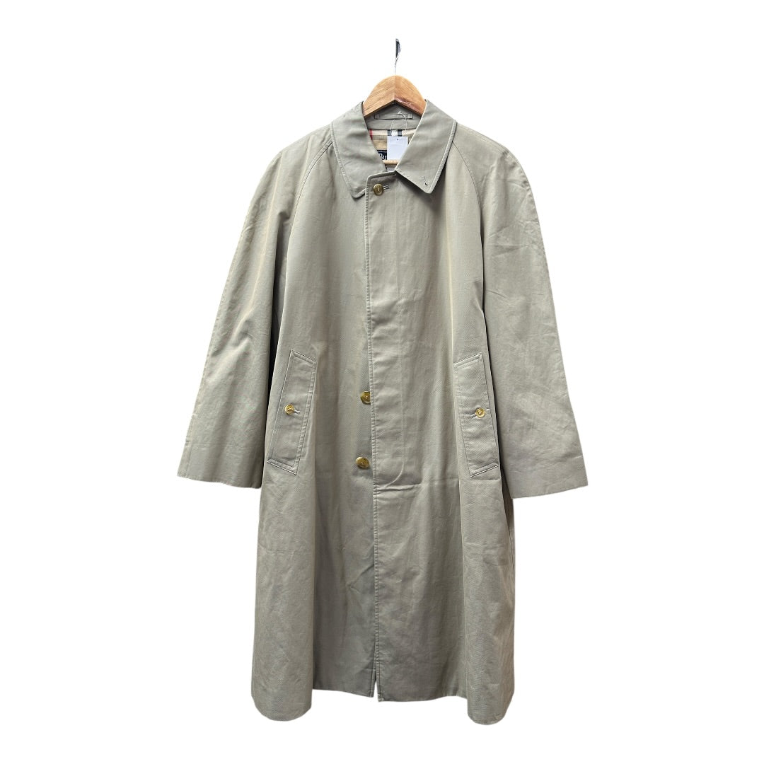 Burberry Authentic Burberrys Vintage Balmacaan Coat Beige with Nova Check Lining | Authentic Pre-Owned Luxury