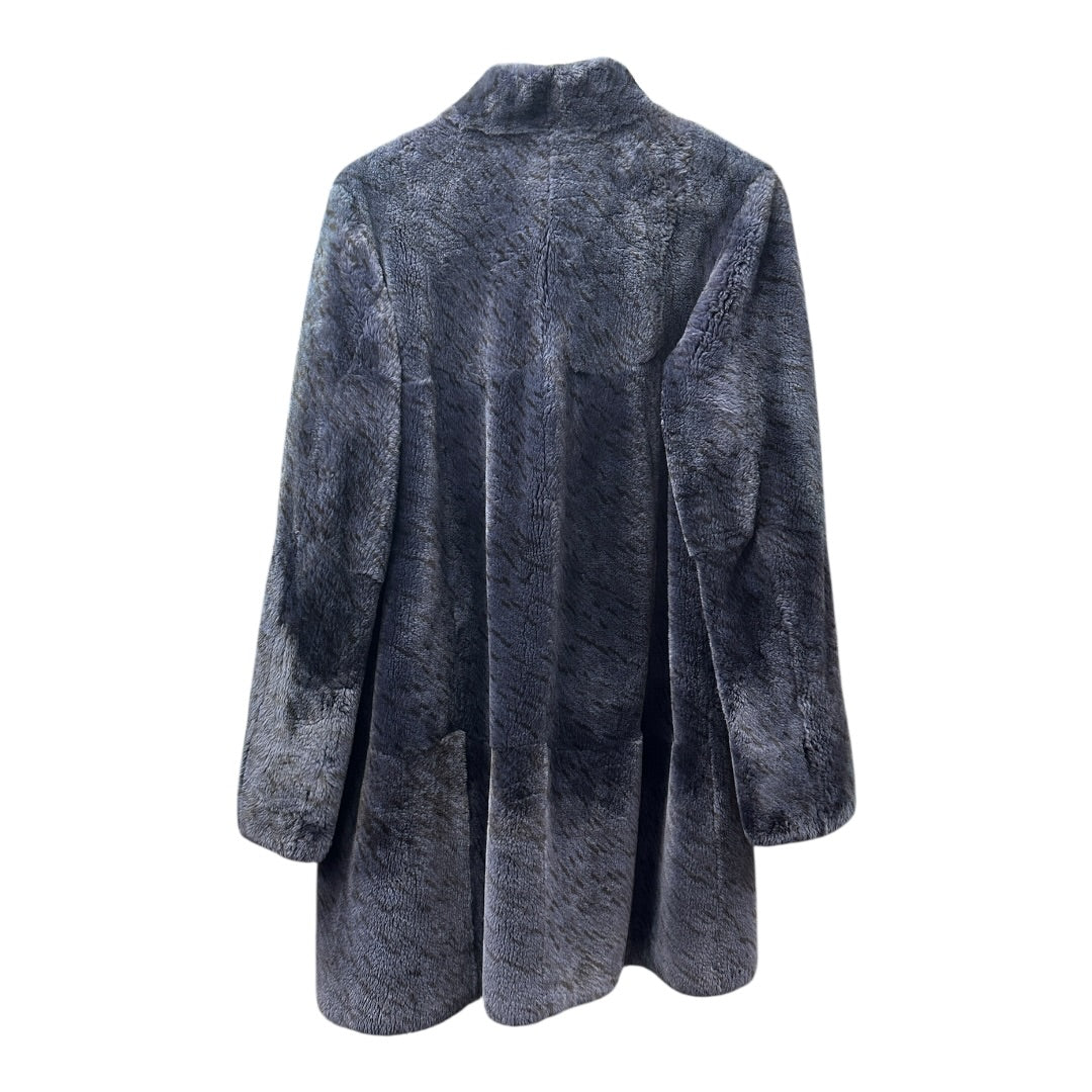 FENDI Authentic FENDI Roma Luxury Fur Coat Gray Made in Italy | Authentic Pre-Owned Luxury