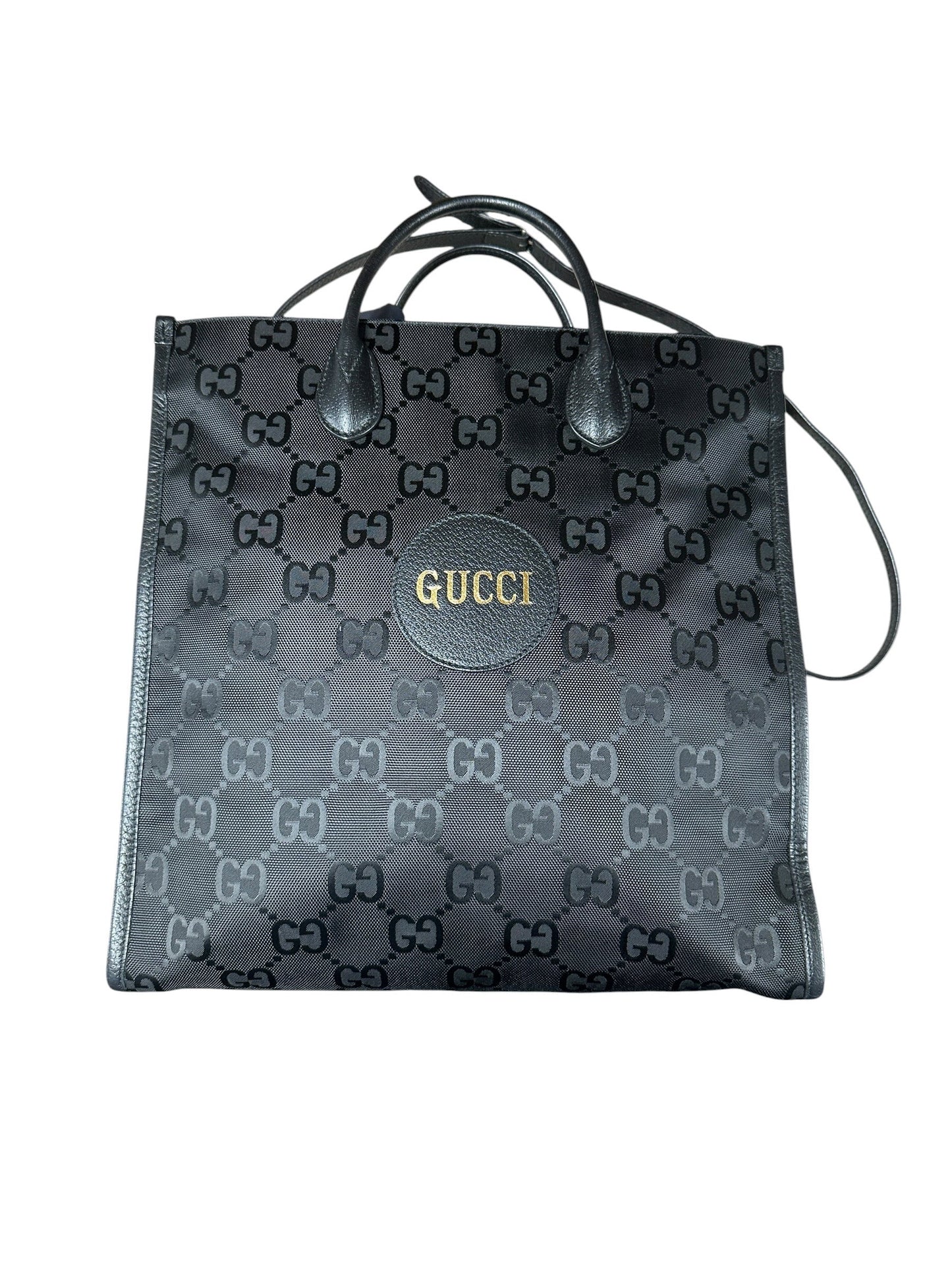 GUCCI Off The Grid GG Econyl Tote Bag Black Silver Hardware | Authentic Pre-Owned Luxury