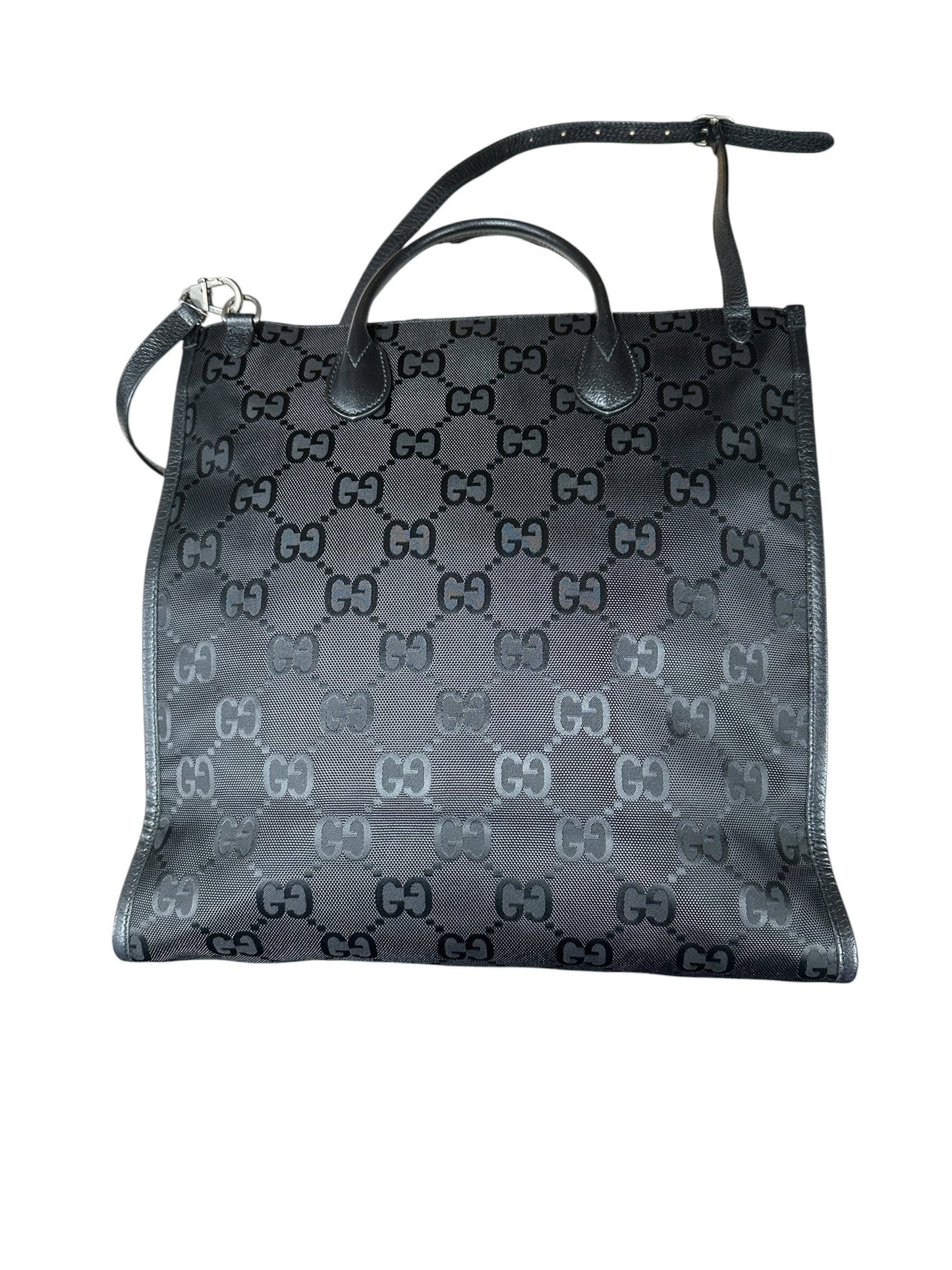 GUCCI Off The Grid GG Econyl Tote Bag Black Silver Hardware | Authentic Pre-Owned Luxury