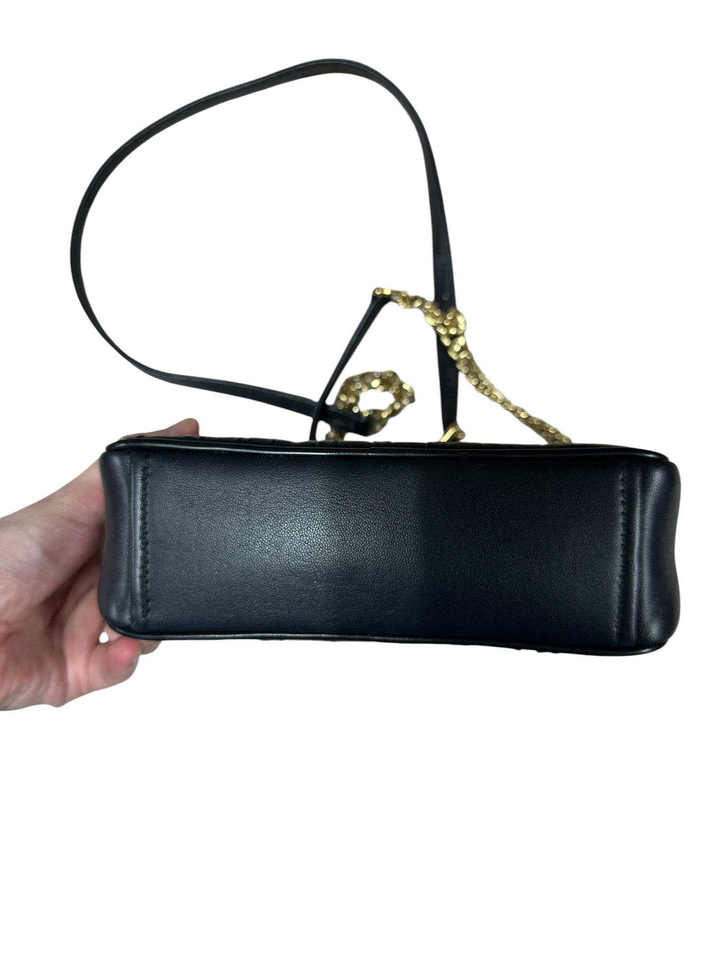PRADA Gaufre Nappa Leather Camera Crossbody Bag Black Gold Hardware | Authentic Pre-Owned Luxury