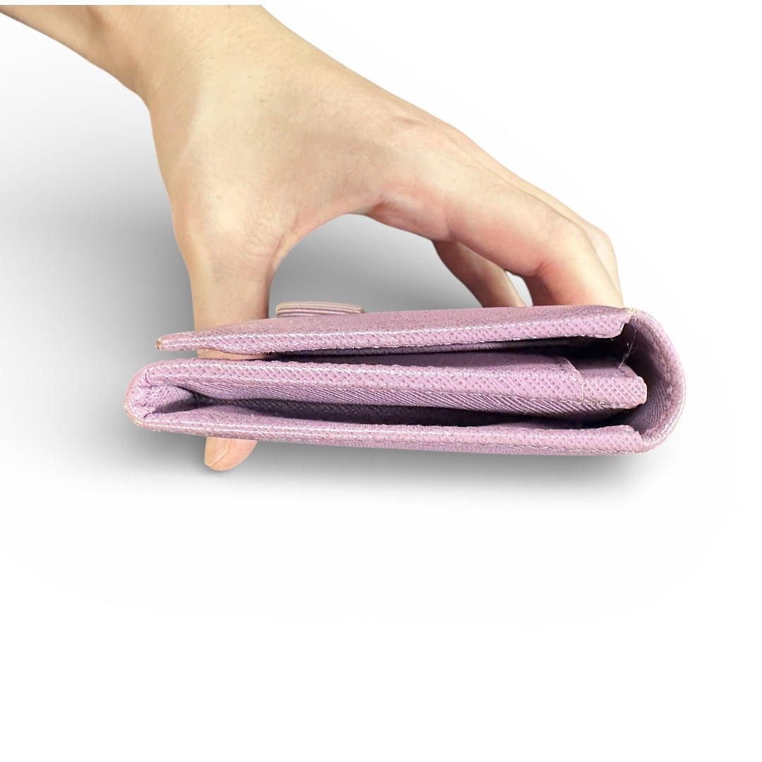 FERRAGAMO Authentic Salvatore Ferragamo Purple Leather Long Wallet with | Authentic Pre-Owned Luxury